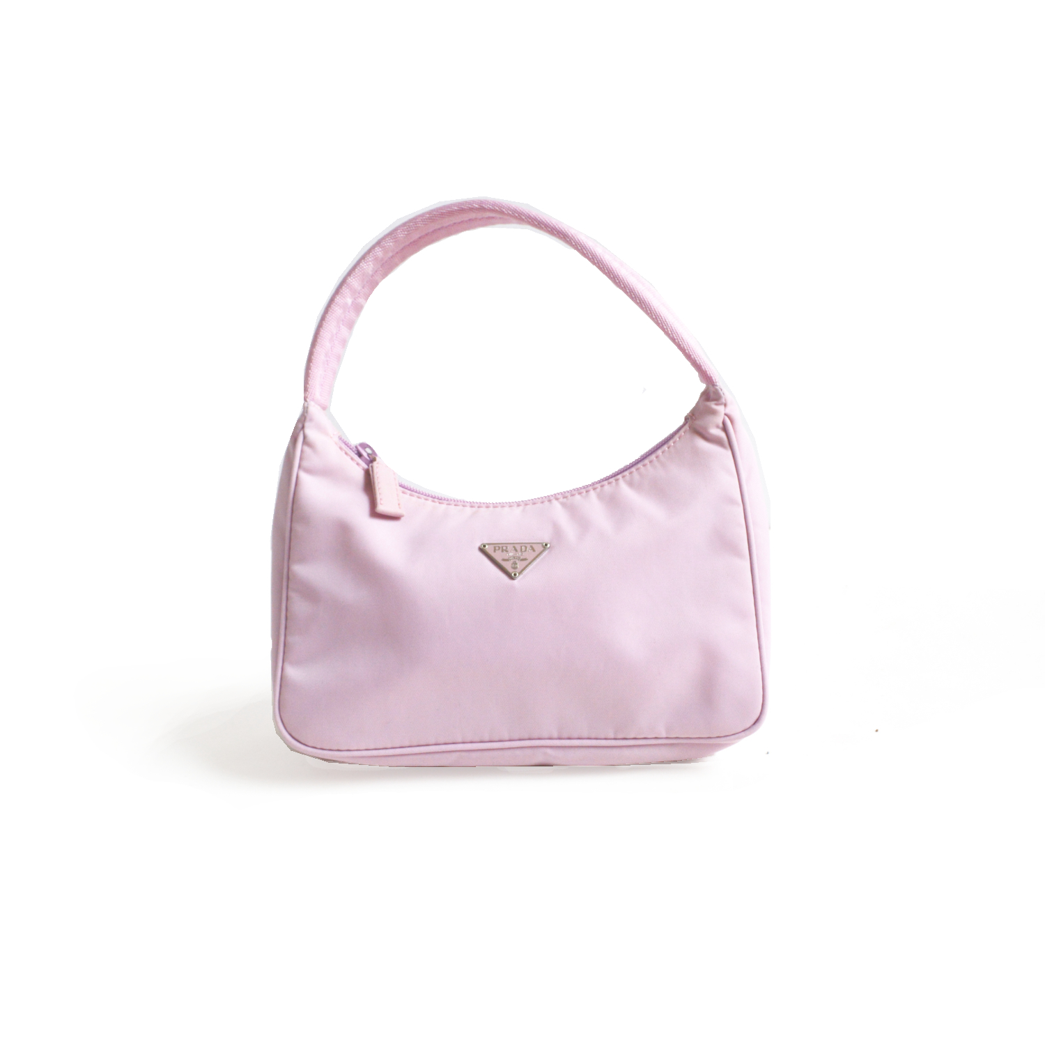 Prada MV515 Vintage Nylon Hobo Bag in Baby Pink | NITRYL