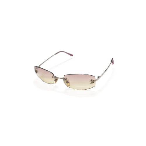 Vintage Chanel Pink Tinted Rimless Sunglasses | NITRYL