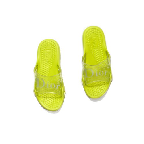 Dior Sliders in Lime Green Size 6.5 | NITRYL