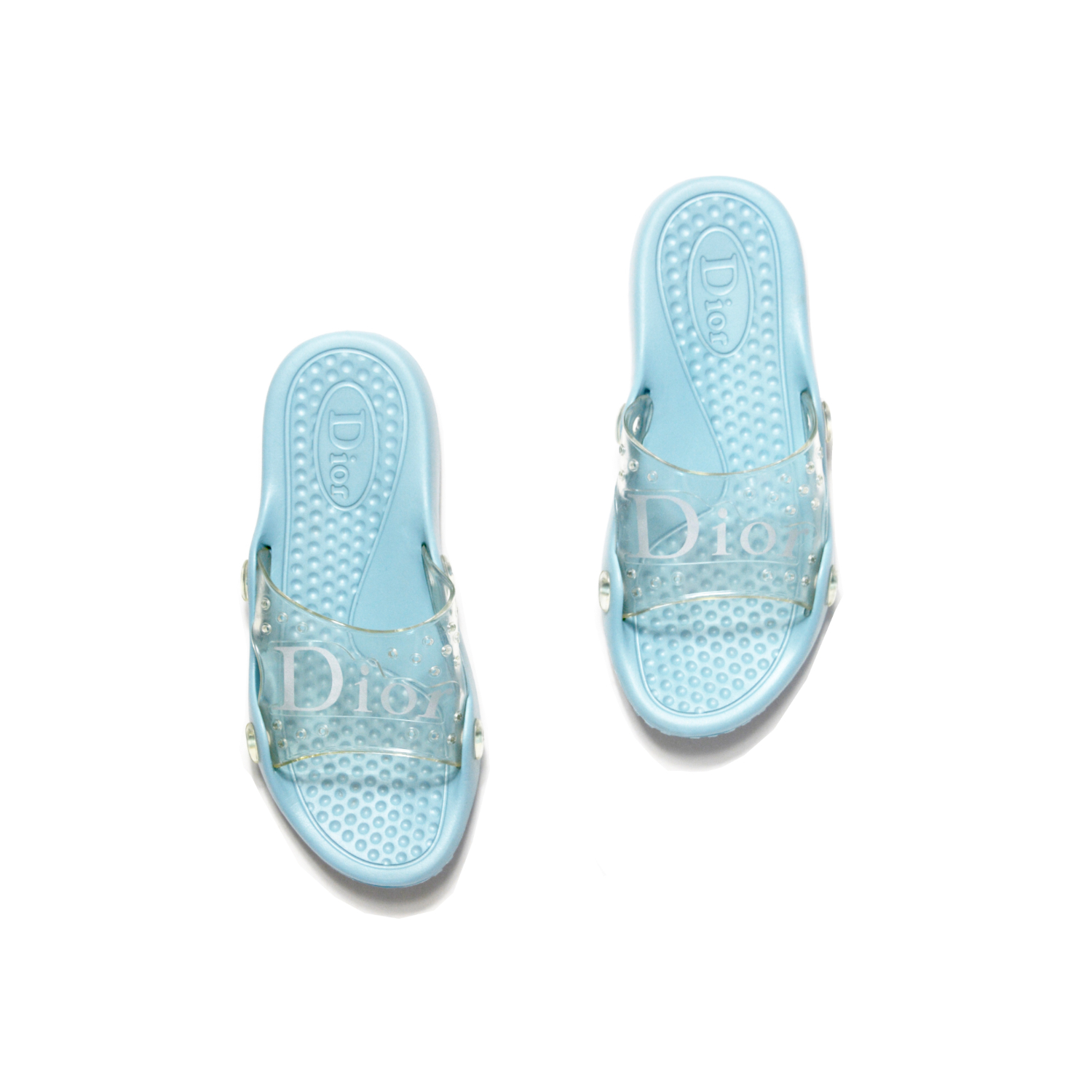Dior Sliders in Baby Blue Size 3 | NITRYL