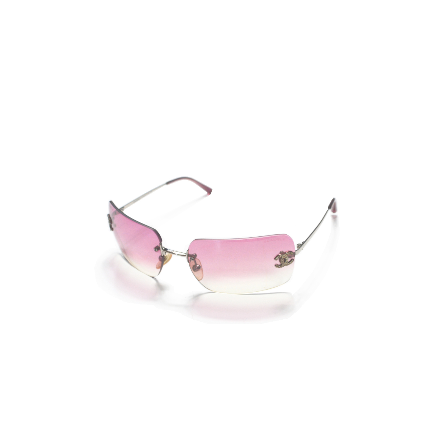 Vintage Chanel Ombre Diamante Sunglasses in Pink | NITRYL