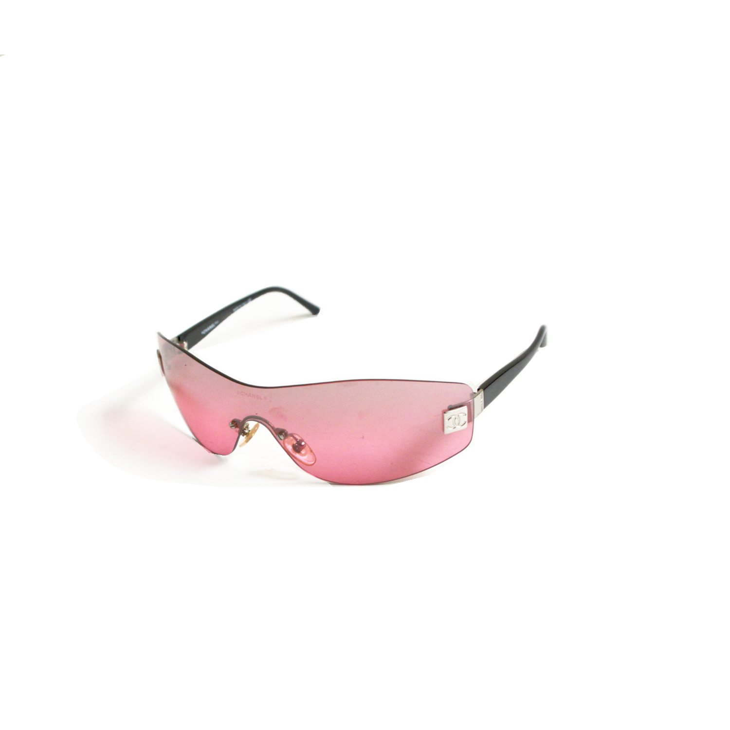 Vintage Chanel Rimless Pink Visor Sunglasses | NITRYL