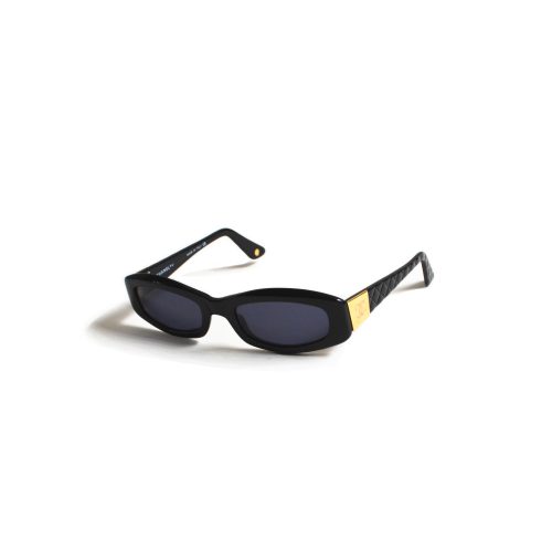 Vintage Chanel Chunky Sunglasses in Black and Gold | NITRYL