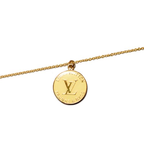 Reworked Louis Vuitton Monogram Logo Charm Necklace | NITRYL