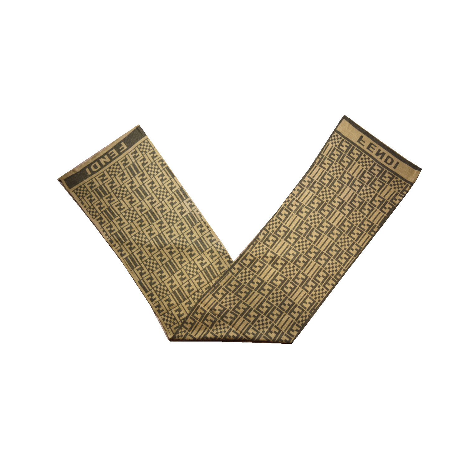 black and brown fendi scarf
