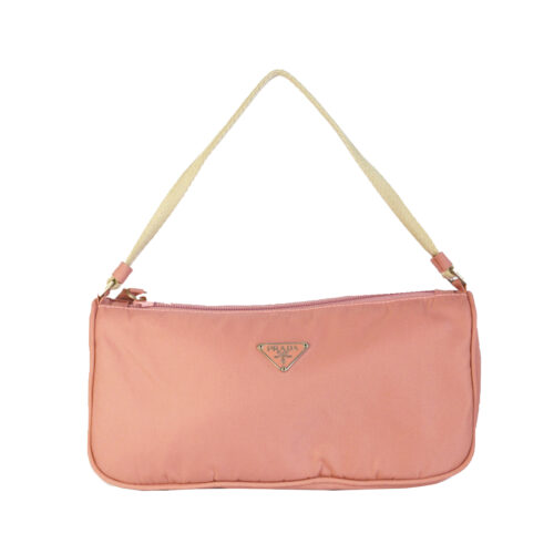 Vintage Prada Nylon Shoulder Mini Bag in Baby Pink | NITRYL