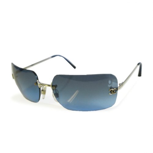 Vintage Chanel Rimless Ombre Sunglasses in Blue | NITRYL