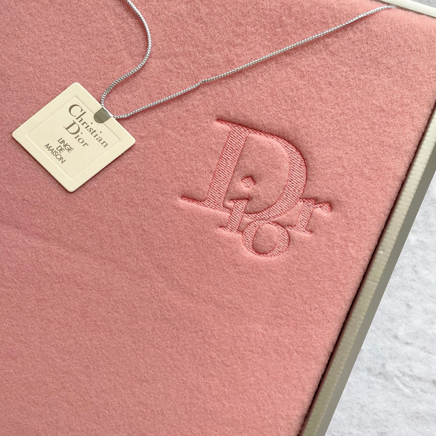 Dior Embroidered Logo Blanket/Throw in 