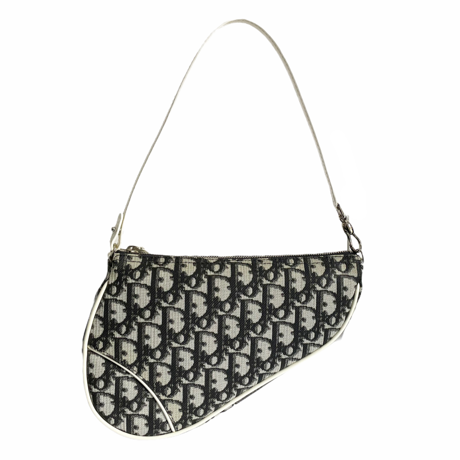 Dior Monogram Mini Saddle Shoulder Bag in Black Nitryl