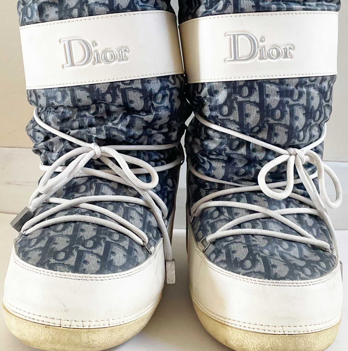 Dior Monogram Snow Boots in Blue UK 79 Nitryl