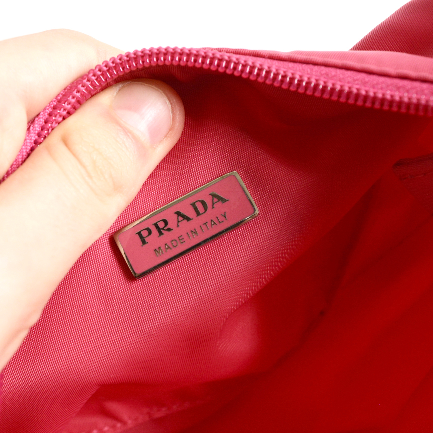 Prada Hobo Bag Nylon Pink Slip