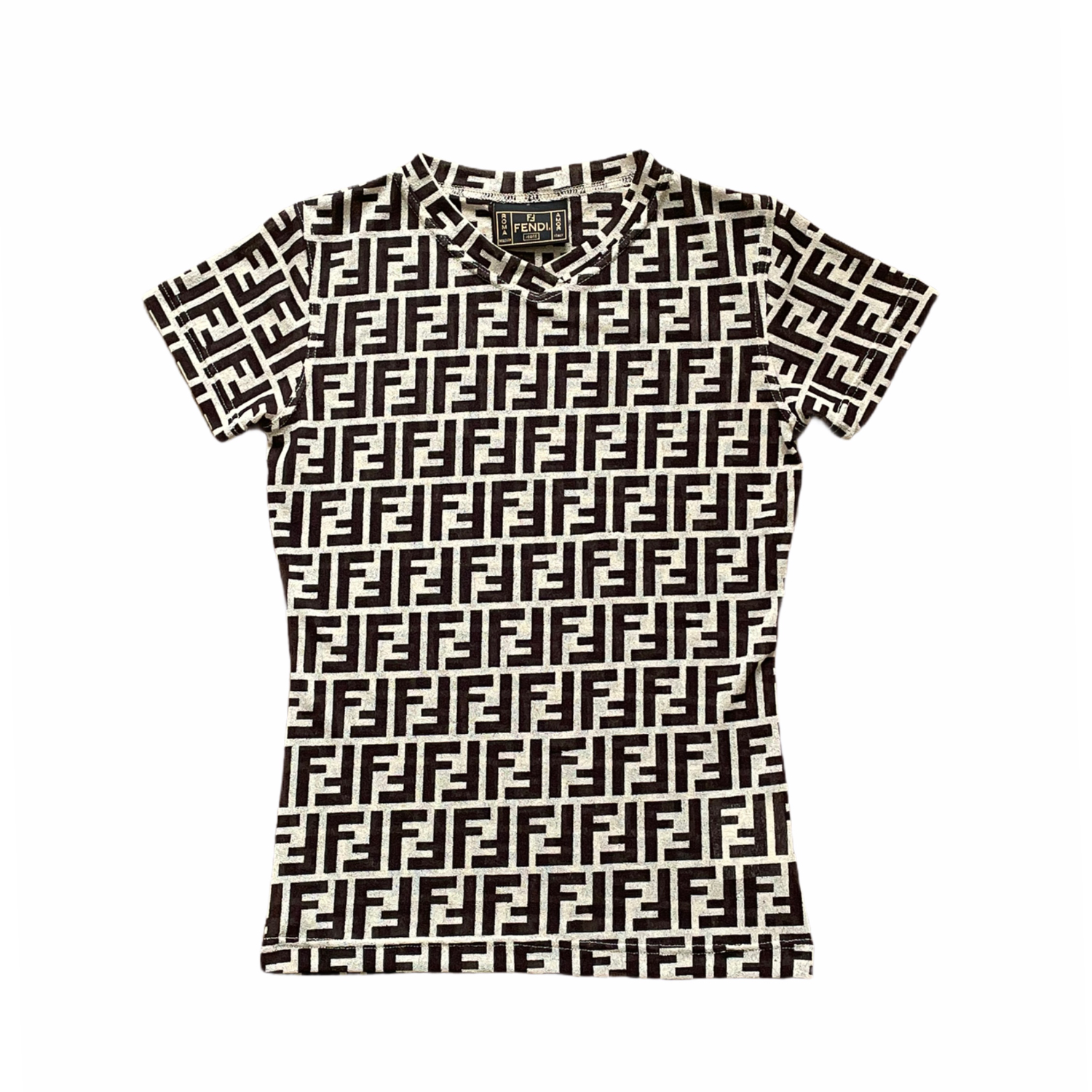 Vintage Fendi Zucca Monogram Sheer T-Shirt Size S | NITRYL