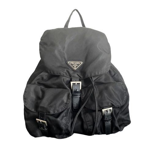 Vintage Prada Nylon Backpack in Black | NITRYL