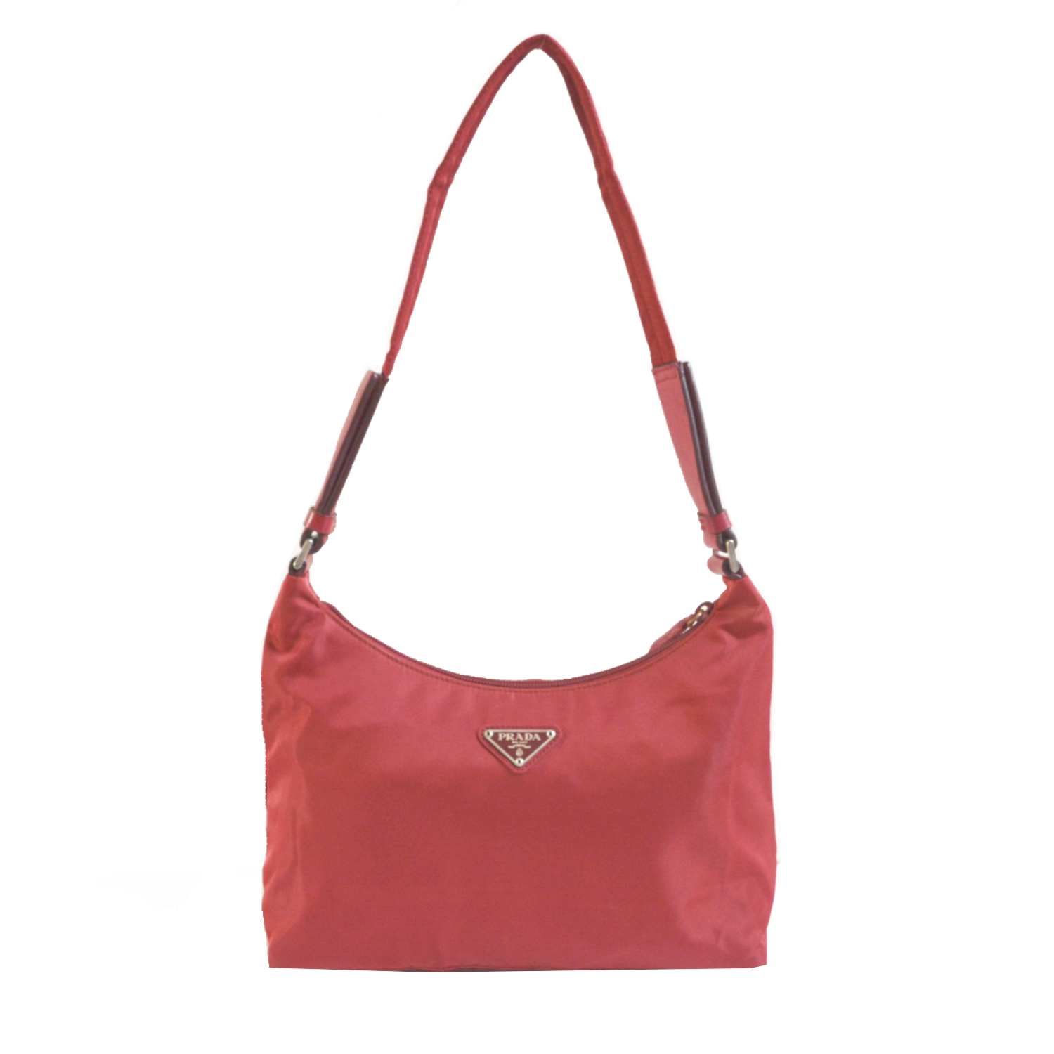 Vintage Prada Nylon Shoulder Bag in Red | NITRYL