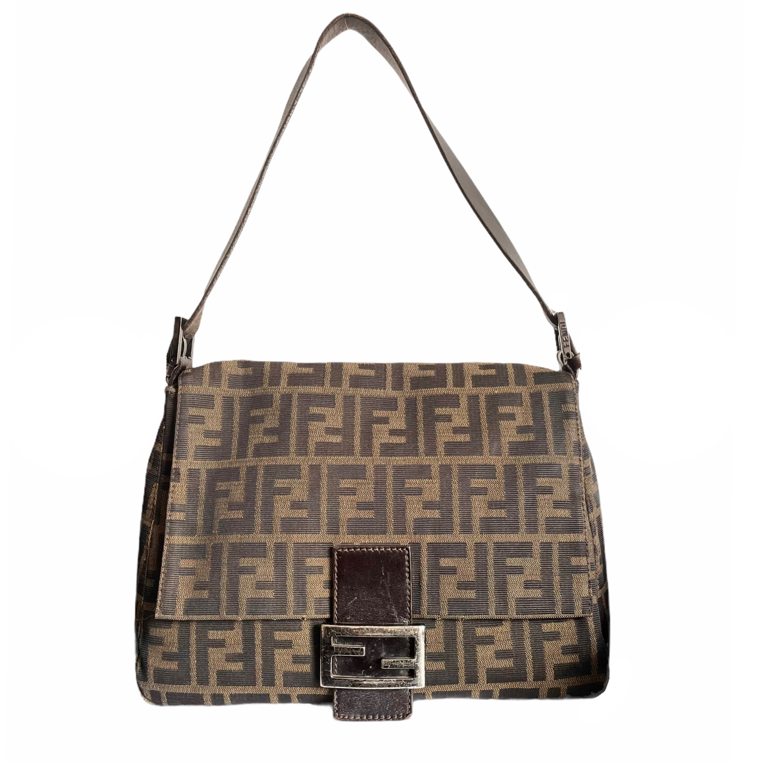 Fendi Zucca Monogram Mama Baguette Bag in Brown – Nitryl