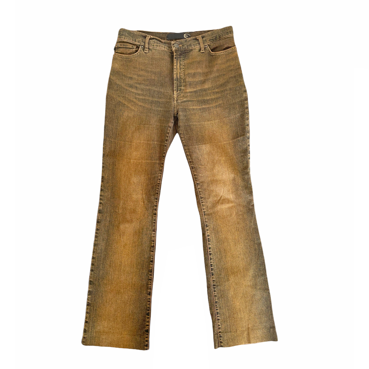Vintage Cavalli Ombre Straight Leg Jeans in Burnt Orange UK 10 | NITRYL