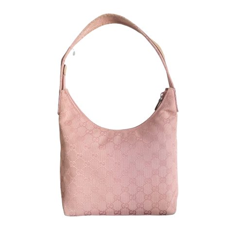 Vintage Gucci Monogram Shoulder Bag in Baby Pink | NITRYL