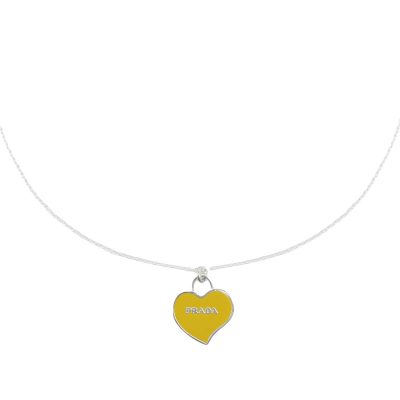 Reworked Prada Heart Pendant Necklace in Yellow and Silver – Nitryl