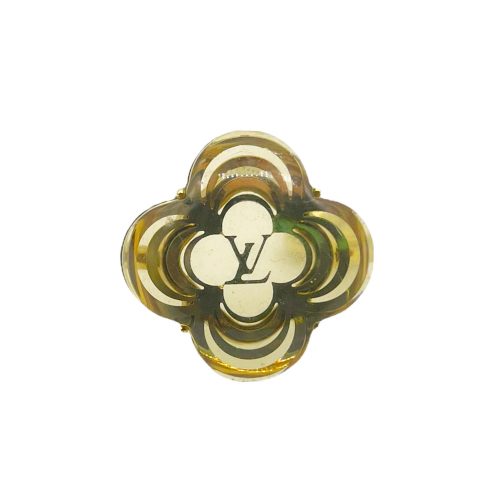 Louis Vuitton Resin Monogram Logo Ring in Gold | NITRYL