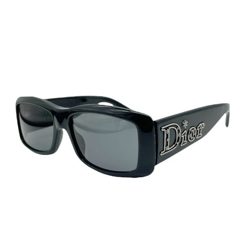 Vintage Dior Chunky Sunglasses in Black and Silver | NITRYL