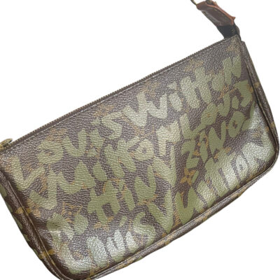 Louis Vuitton Stephen Sprouse Graffiti Pochette Mini Shoulder Bag in Brown  and Khaki Green – Nitryl