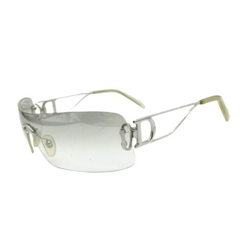 Vintage Dior Rimless Sunglasses in Silver | NITRYL
