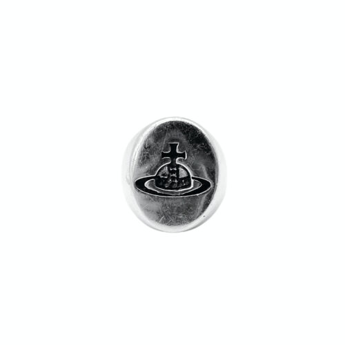 Vintage Vivienne Westwood Orb Signet Ring in Sterling Silver | NITRYL
