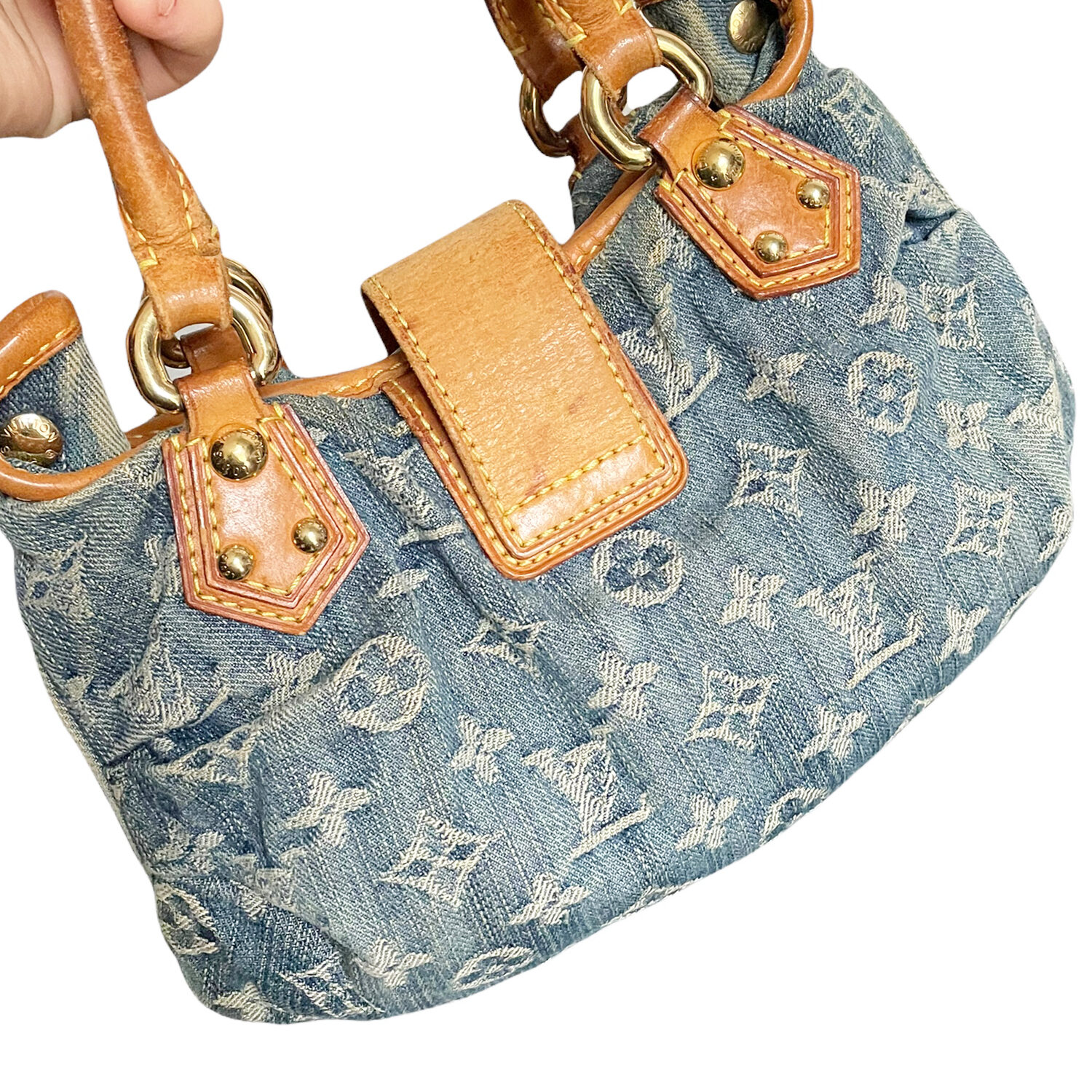Louis Vuitton Monogram Denim Small Pleaty Bag w/ Box – Oliver