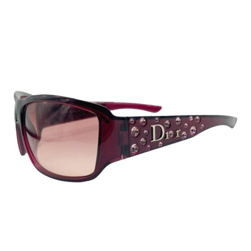 Vintage Dior Chunky Diamante Crystal Sunglasses in Dark Pink and Baby Pink | NITRYL