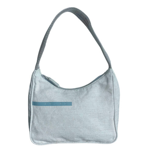 Vintage Prada Sport Hobo Mini Shoulder Bag in Baby Blue | NITRYL