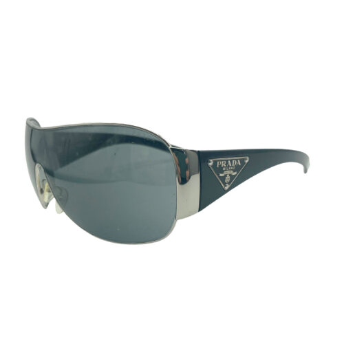 Vintage Prada Rimless Shield Sunglasses in Black | NITRYL