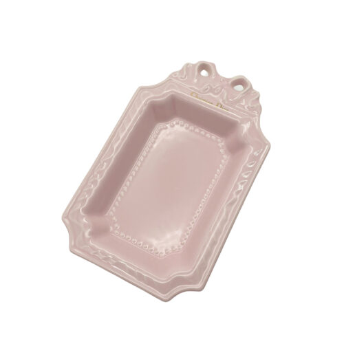 Vintage Dior Ceramic Ash Tray / Trinket Dish in Pink and Gold | NITRYL
