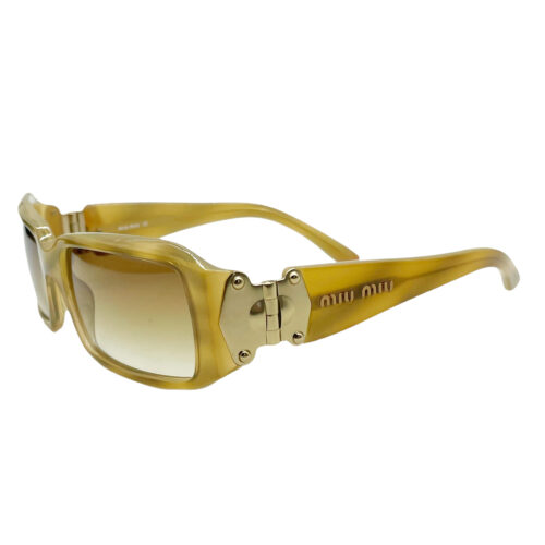 Vintage Miu Miu Chunky Sunglasses in Beige | NITRYL