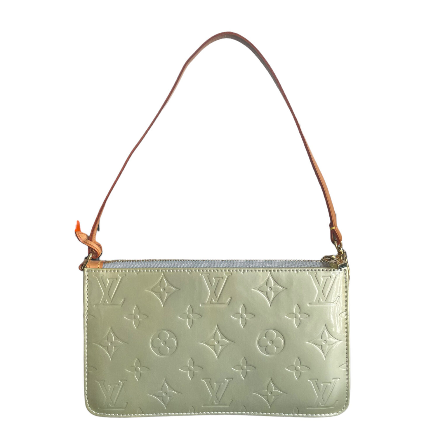 Vintage Louis Vuitton Vernis Pochette Mini Shoulder Bag in Sage/Mint Green | NITRYL