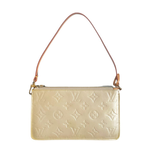 Vintage Louis Vuitton Vernis Pochette MinI Shoulder Bag in Beige | NITRYL