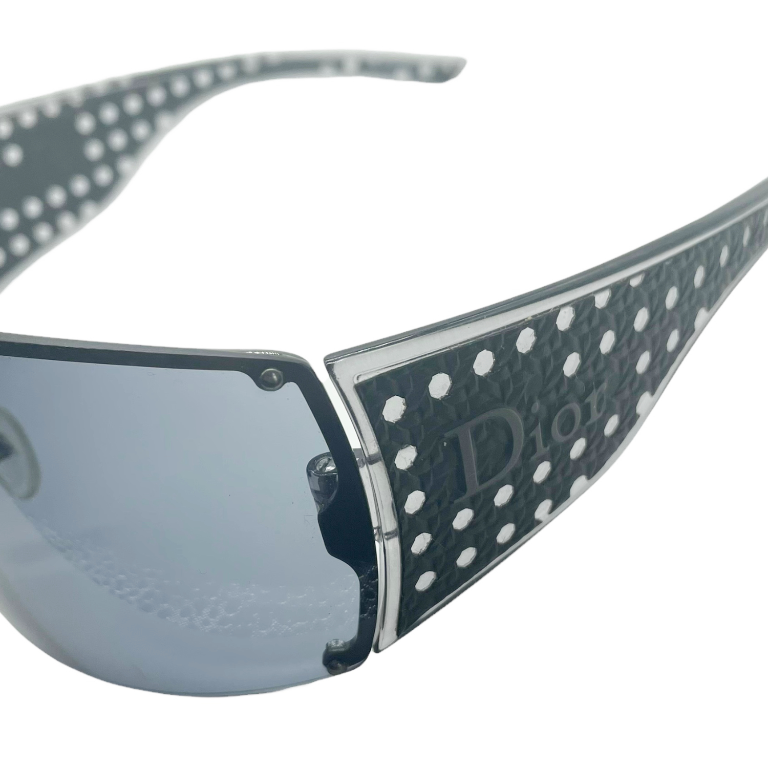 Dior Rimless Logo Sunglasses in Black Nitryl