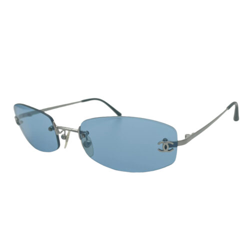 Vintage Chanel Rimless Tinted Sunglasses in Blue | NITRYL