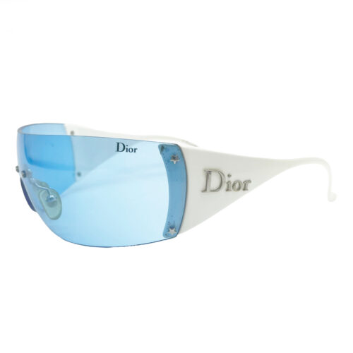 Vintage Dior Ski Shield Sunglasses in Blue / White | NITRYL