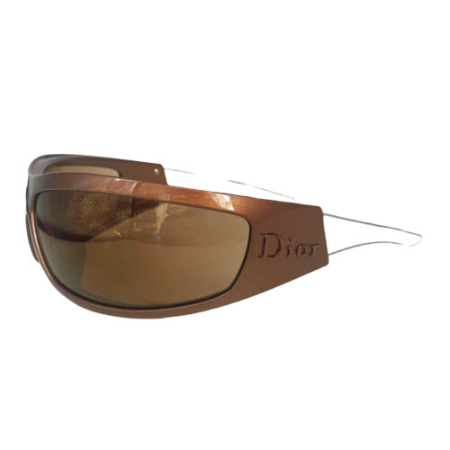 Vintage Dior Chunky Ski Shield Sunglasses in Bronze | NITRYL