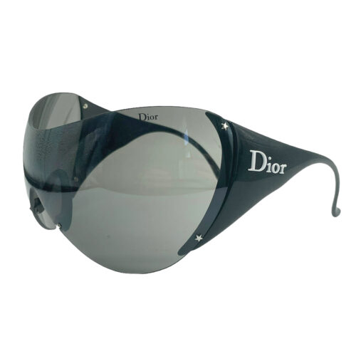 Vintage Dior Ski Shield Oversized Sunglasses in Black | NITRYL