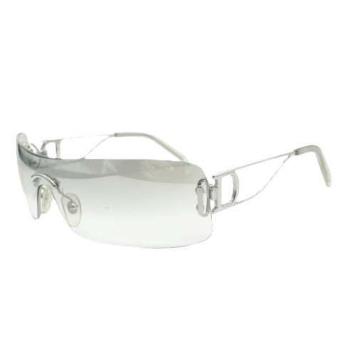 Vintage Dior RImless Sunglasses in Clear / Silver | NITRYL