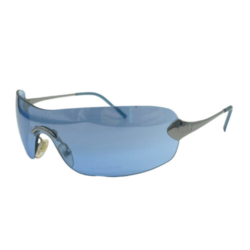 Vintage Dior Rimless Absolute Shield Sunglasses in Blue | NITRYL