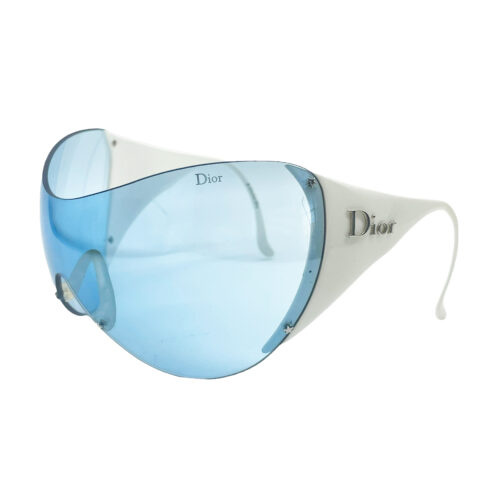 Vintage Dior Ski Shield Sunglasses in White / Blue | NITRYL