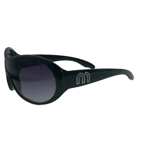 Miu MIu Chunky Oversized Sunglasses in Black / Purple | NITRYL