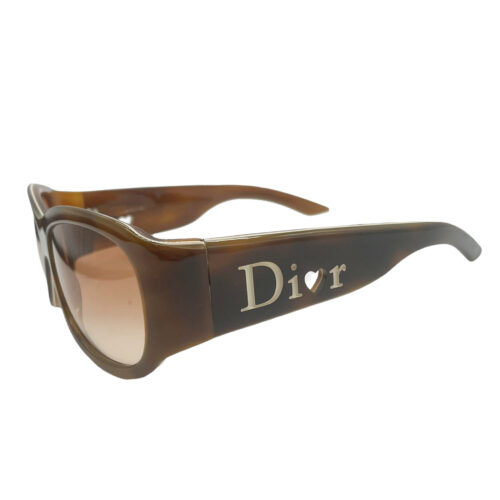 Vintage Dior Heart Cutout Sunglasses in Brown | NITRYL