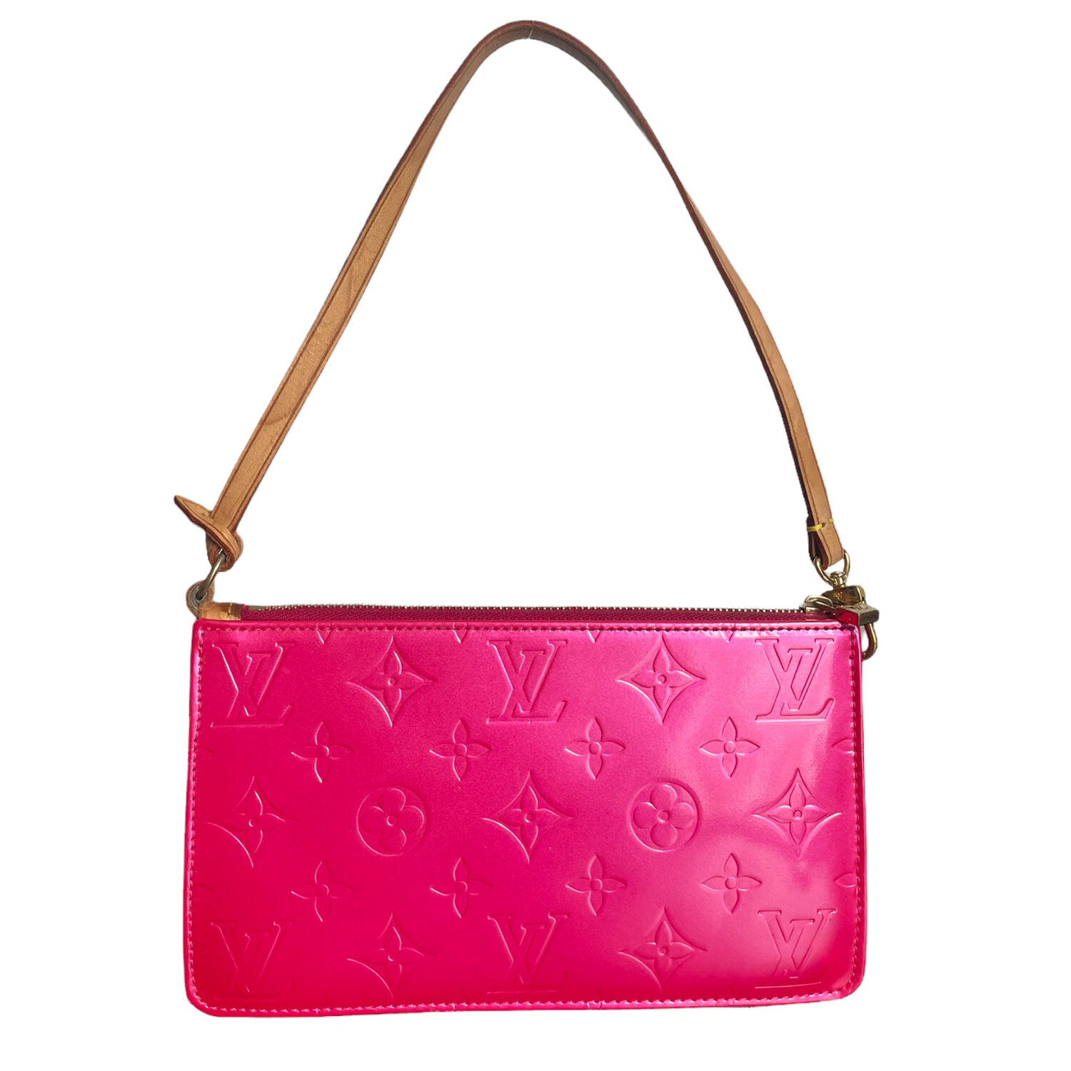 Vintage Louis Vuitton Vernis Pochette Mini Shoulder Bag in Pink | NITRYL