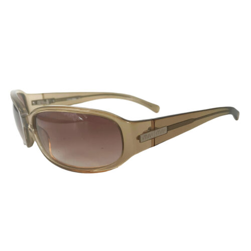 Vintage Miu Miu Chunky Clear Sunglasses in Brown | NITRYL