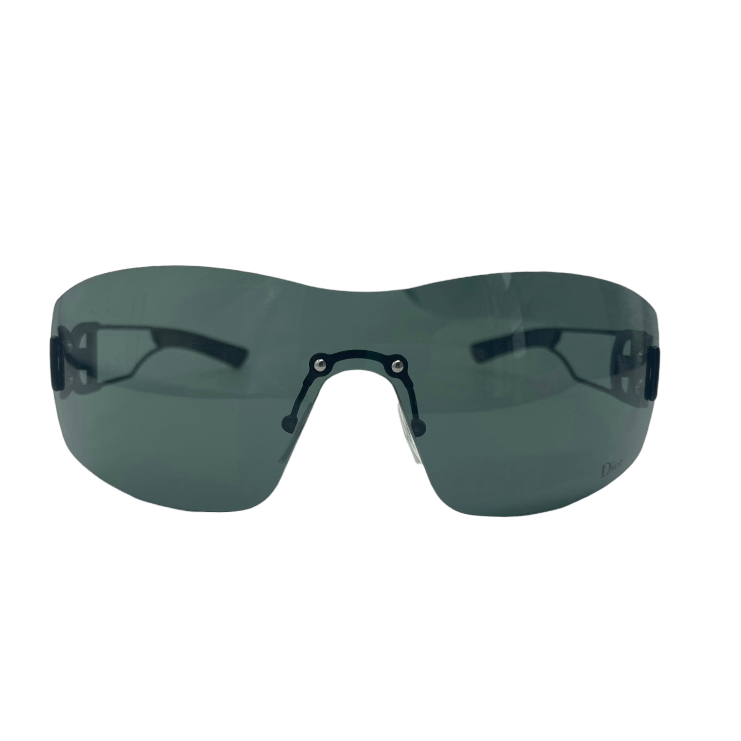 Dior Rimless Shield Sunglasses in Black Nitryl