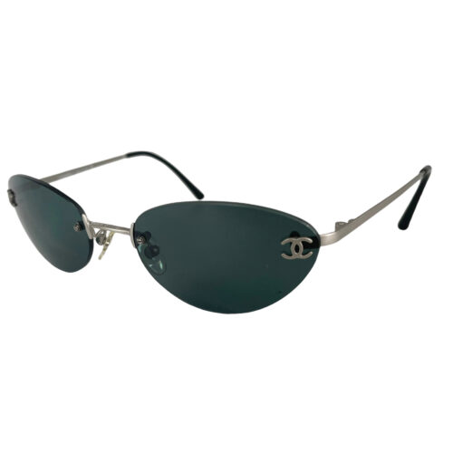 Vintage Chanel Rimless Tinted Sunglasses in Black | NITRYL