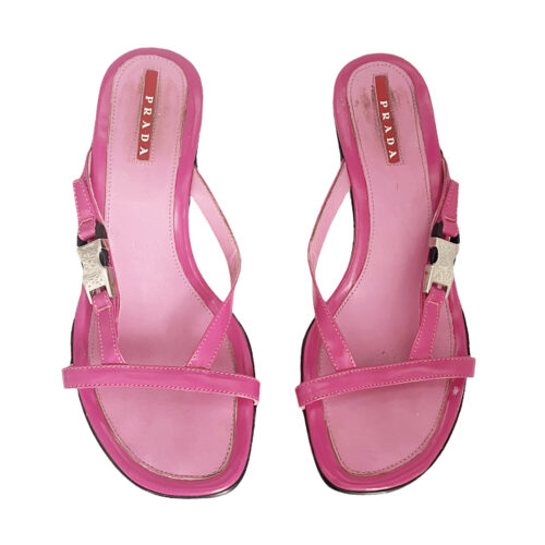 Vintage Prada Strappy Heels in Pink UK 3.5 | NITRYL